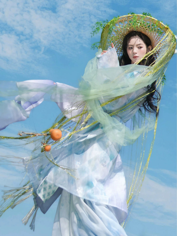 Women Hanfu Round-Neck Robe Tang Dynasty-Style Casual Wear