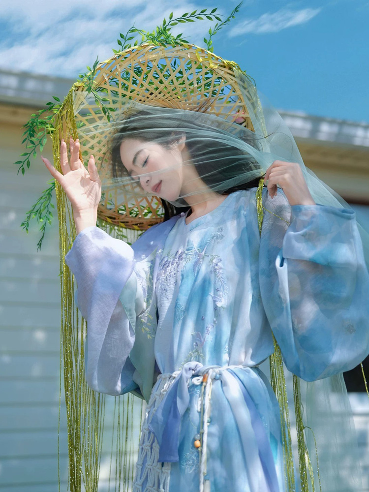 Women Hanfu Round-Neck Robe Tang Dynasty-Style Casual Wear