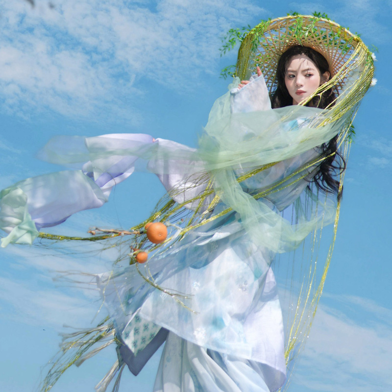 Women-Hanfu-Round-Neck-Robe-Tang-Dynasty-Style-Casual-Wear-3 Women Hanfu Round-Neck Robe Tang Dynasty-Style Casual Wear
