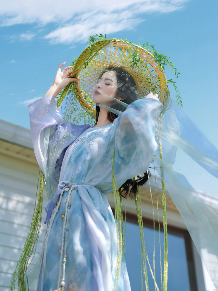 Women Hanfu Round-Neck Robe Tang Dynasty-Style Casual Wear