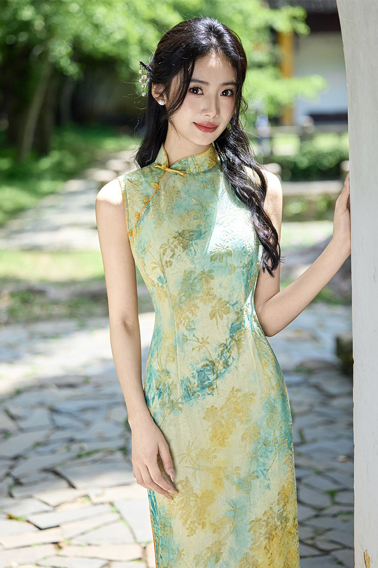Women New Summer Qipao Daily Sleeveless Casual Dress