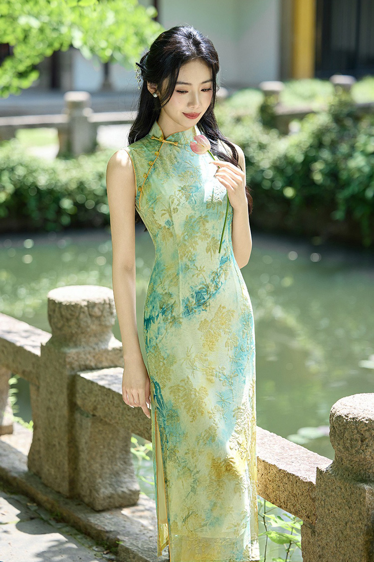 Women New Summer Qipao Daily Sleeveless Casual Dress