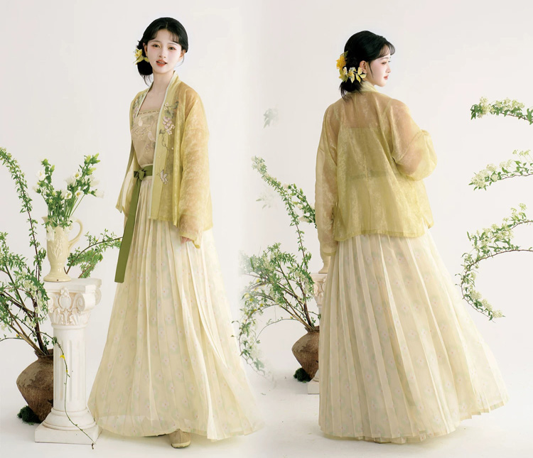 Women Song Dynasty Hanfu Qiyao Ruqun Casual Elegant Set
