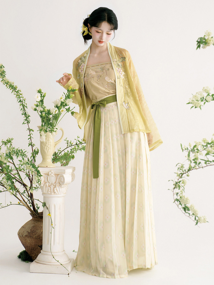 Women Song Dynasty Hanfu Qiyao Ruqun Casual Elegant Set