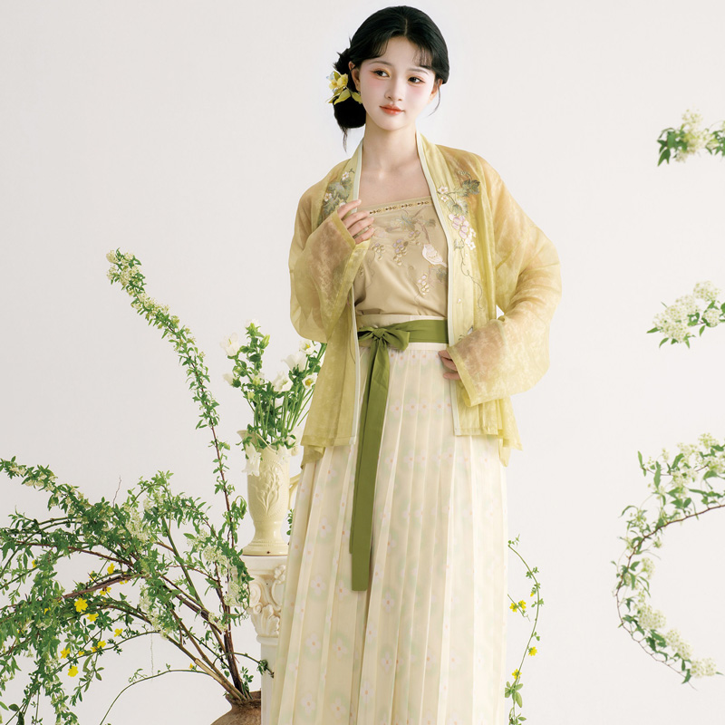 Women-Song-Dynasty-Hanfu-Qiyao-Ruqun-Casual-Elegant-Set-4 Women Song Dynasty Hanfu Qiyao Ruqun Casual Elegant Set