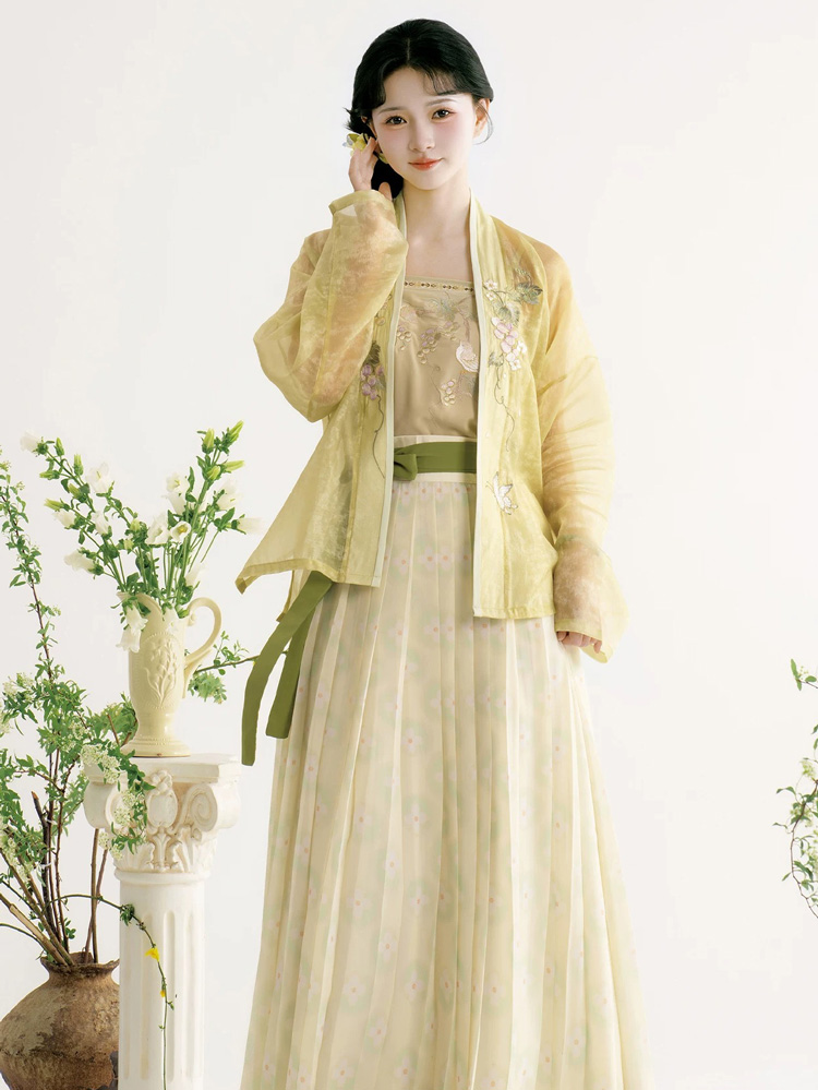 Women Song Dynasty Hanfu Qiyao Ruqun Casual Elegant Set