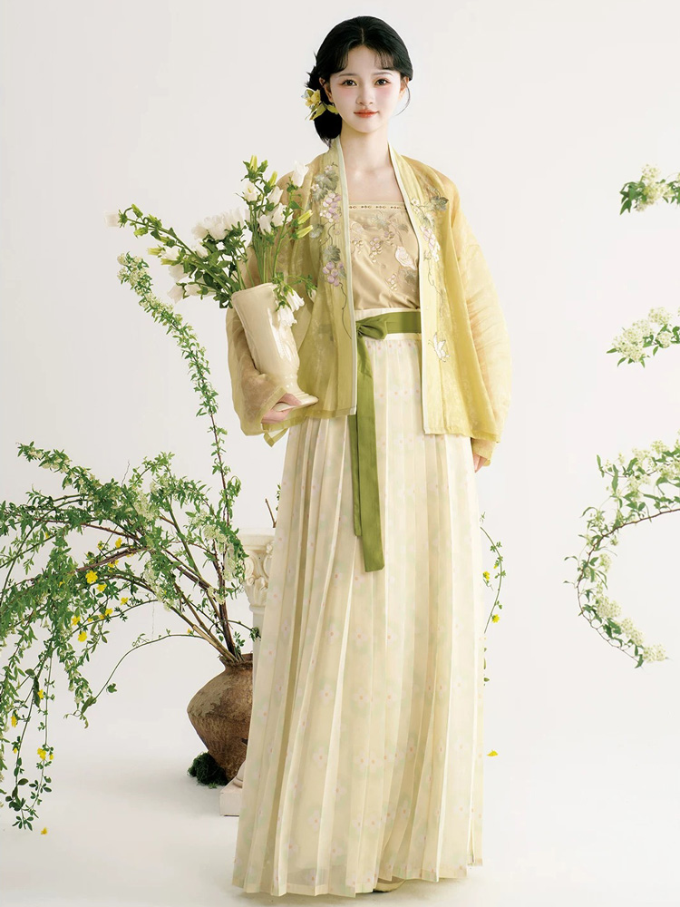 Women Song Dynasty Hanfu Qiyao Ruqun Casual Elegant Set