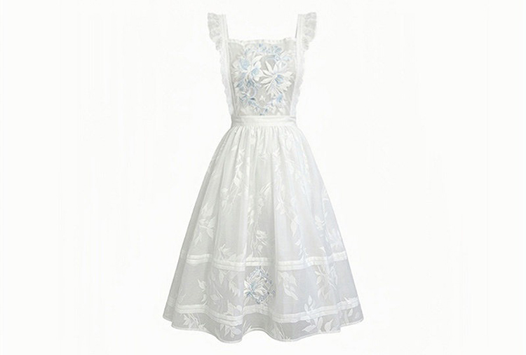 Women Spring Dress Blue Hanfu-Inspired Set
