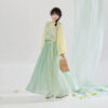 Women Spring Tang-Style Hanfu Round-Neck Top for Casual Everyday Wear