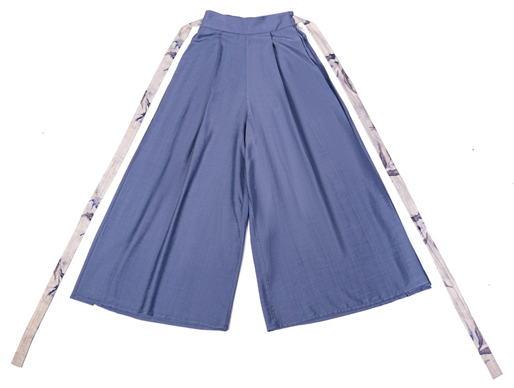 Women Summer Casual Hanfu Song Dynasty-Style Blue Everyday Songku Set