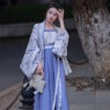 Women-Summer-Casual-Hanfu-Song-Dynasty-Style-Blue-Everyday-Songku-Set-3 Women Summer Casual Hanfu Song Dynasty-Style Blue Everyday Songku Set