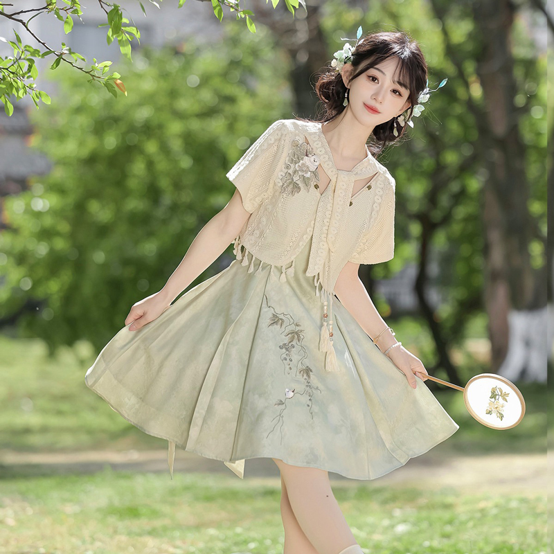 Women-Summer-Hanfu-Casual-Slip-Dress-Cute-Fashionable-Style-1 Women Summer Hanfu Casual Slip Dress Cute Fashionable Style