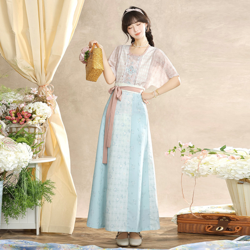 Women-Summer-Song-Dynasty-Style-Hanfu-Casual-Round-Neck-Top-1 Women Summer Song Dynasty-Style Hanfu Casual Round-Neck Top