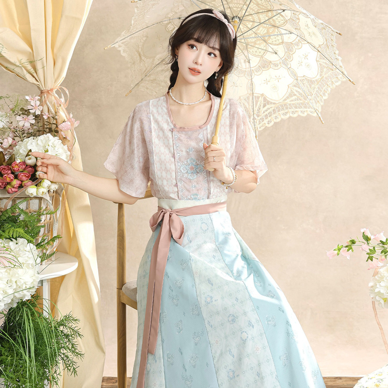 Women-Summer-Song-Dynasty-Style-Hanfu-Casual-Round-Neck-Top-3 Women Summer Song Dynasty-Style Hanfu Casual Round-Neck Top