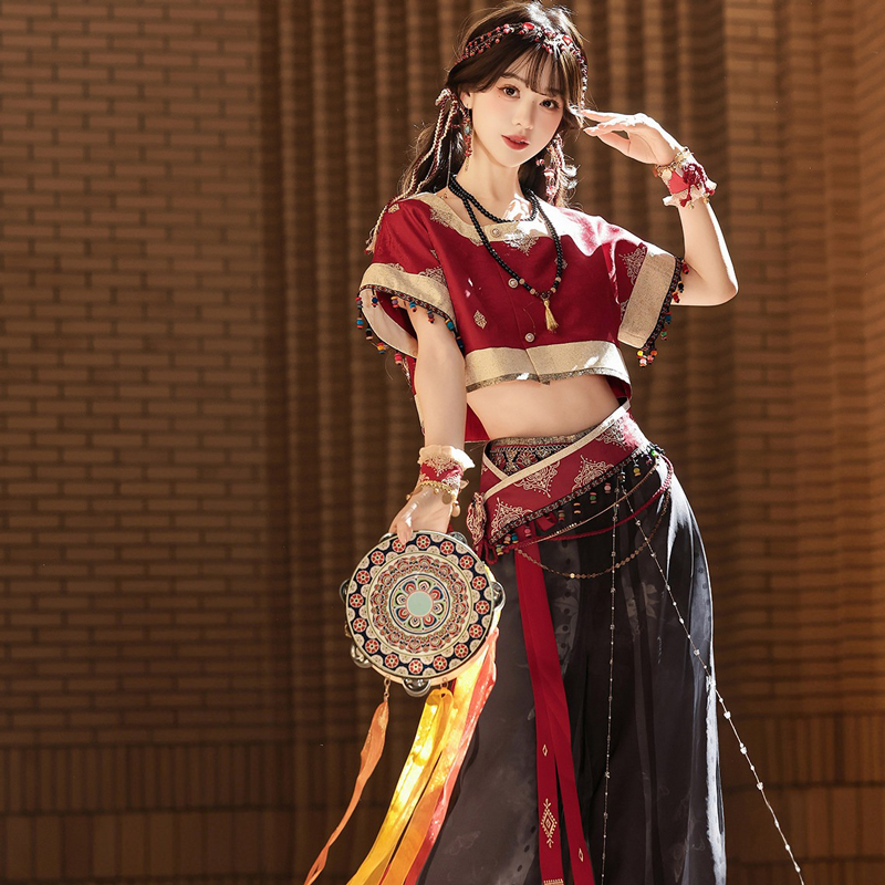 Dunhuang-Hanfu-for-Women-Unique-Red-Set-with-Han-Style-Elements-1 Dunhuang Hanfu for Women Unique Red Set with Han-Style Elements
