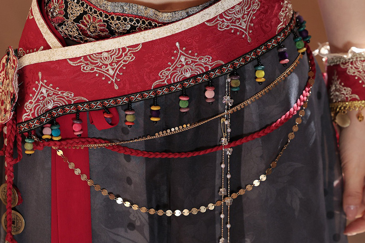 Dunhuang Hanfu for Women Unique Red Set with Han-Style Elements