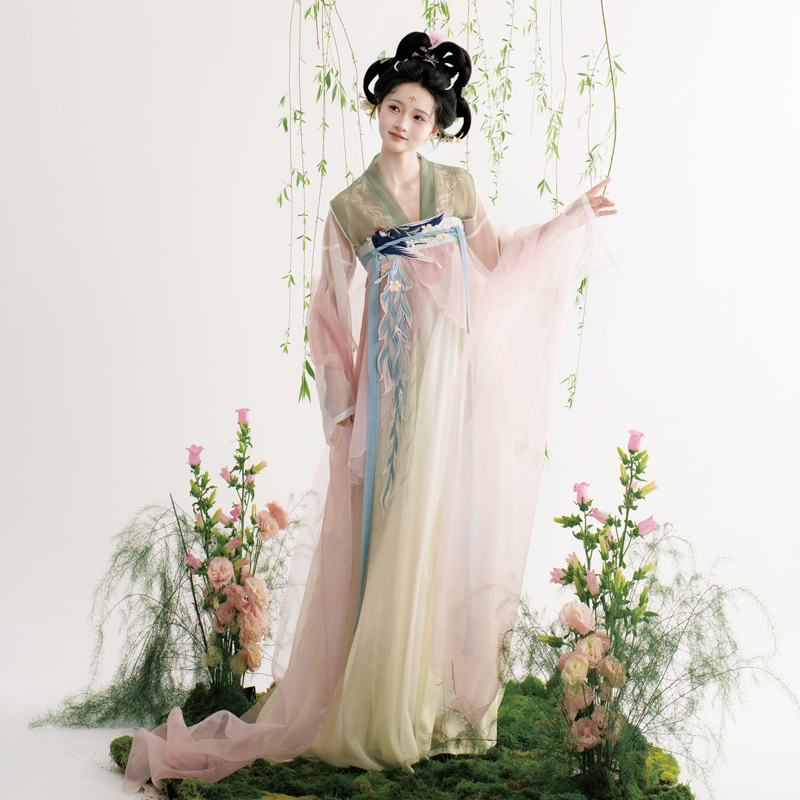 Summer-Women-Hanfu-Qixiong-Shanqun-Cute-Swallow-Dress-1 Summer Women Hanfu Qixiong Shanqun Cute Swallow Dress