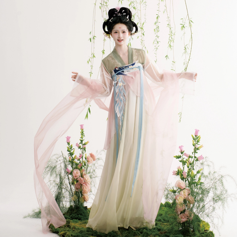 Summer-Women-Hanfu-Qixiong-Shanqun-Cute-Swallow-Dress-3 Summer Women Hanfu Qixiong Shanqun Cute Swallow Dress