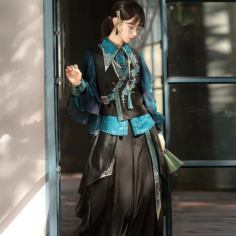 Women-Fashionable-Hanfu-Martial-Arts-Style-Casual-Loose-Set-2 Women Fashionable Hanfu Martial Arts-Style Casual Loose Set