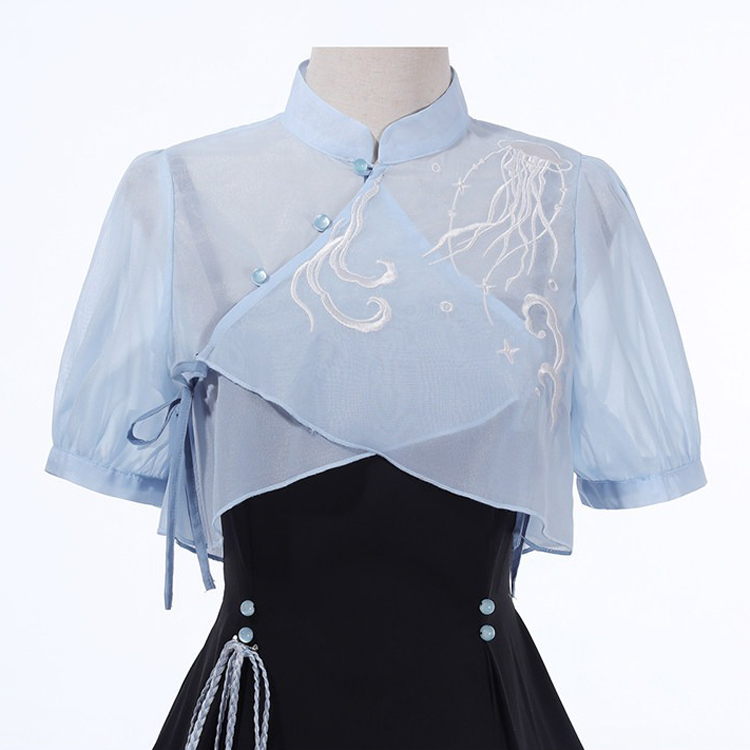 Women Fashionable Summer Hanfu Set Jellyfish Dress