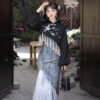 Women-Modernized-Hanfu-Inspired-Fitted-Casual-Plum-Blossom-Spaghetti-Strap-Dress--1 Women Modernized Hanfu-Inspired Fitted Casual Plum Blossom Spaghetti-Strap Dress
