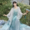 Women-Qiyao-Ruqun-Hanfu-Set-for-Everyday-Summer-Wear-with-Dragonfly-Theme-2 Women Qiyao Ruqun Hanfu Set for Everyday Summer Wear with Dragonfly Theme