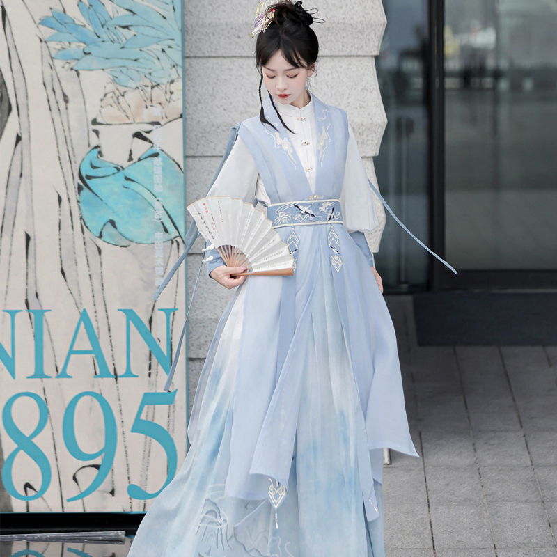 Women-Ruqun-Spring-Traditional-Costume-Wuxia-Style-4 Women Ruqun Spring Traditional Costume Wuxia Style