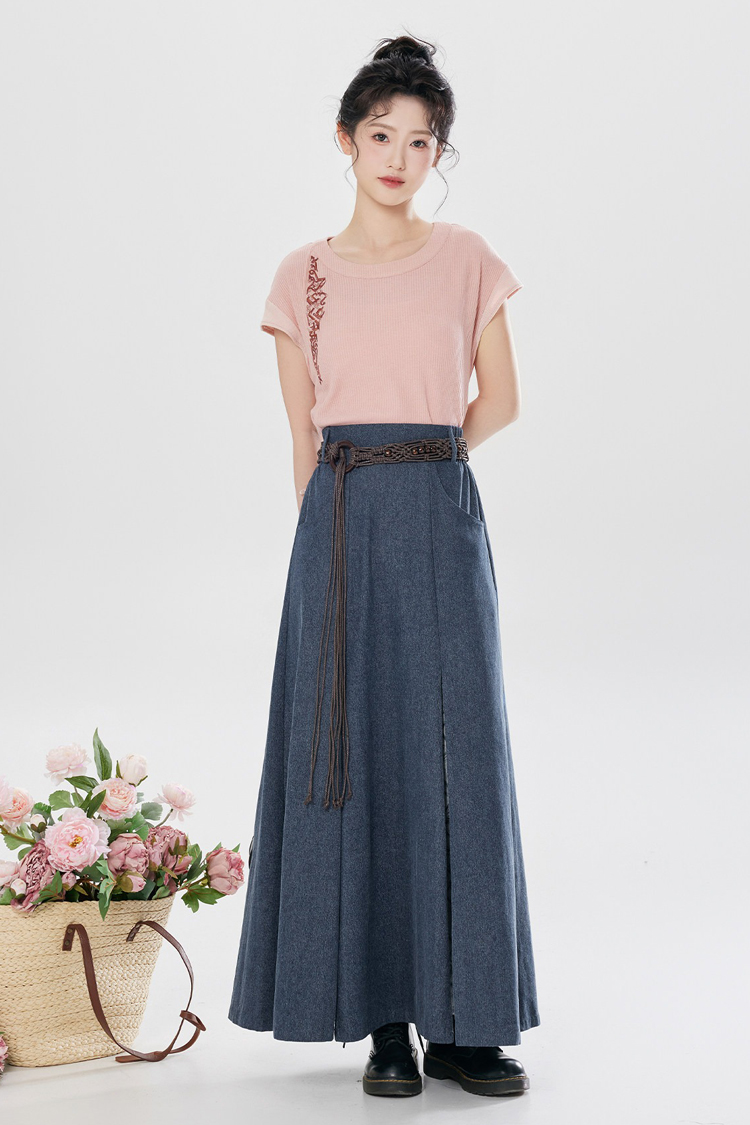 Women Summer Casual Fashion Hanfu Round-Neck Top