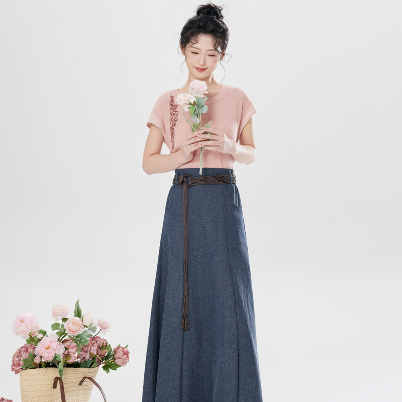 Women-Summer-Casual-Fashion-Hanfu-Round-Neck-Top-2 Women Summer Casual Fashion Hanfu Round-Neck Top