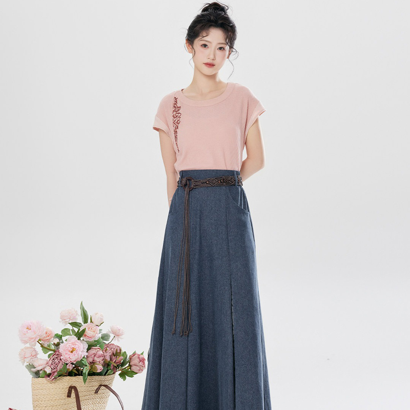 Women-Summer-Casual-Fashion-Hanfu-Round-Neck-Top-4 Women Summer Casual Fashion Hanfu Round-Neck Top