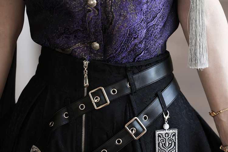 Women Summer Fashion PurpleToned Hanfu Set Edgy-Style Skirt