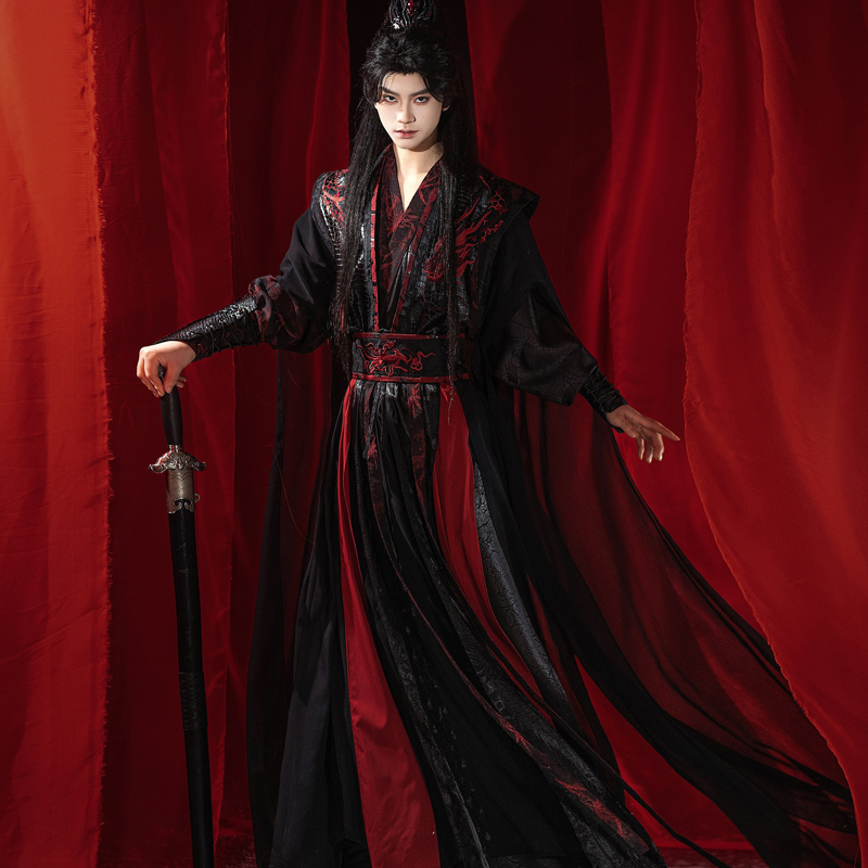 Men-Wuxia-Style-Costume-Set-for-Martial-Arts-Drama-1 Men Wuxia-Style Costume Set for Martial Arts Drama