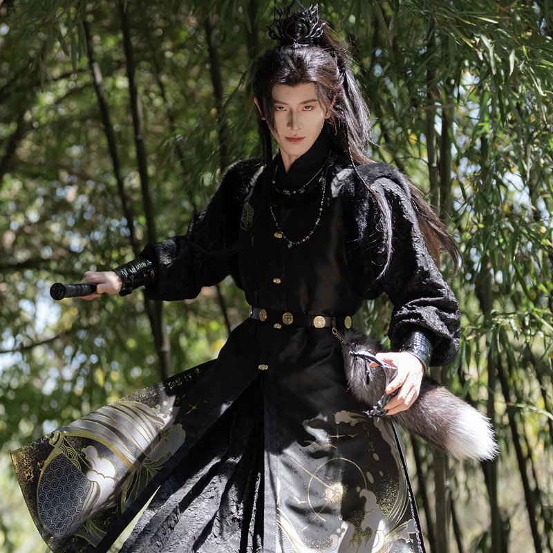 Ming-Dynasty-Hanfu-Set-Tieli-Round-Collared-Robe-Wuxia-Hero-Set-1 Ming Dynasty Hanfu Set Tieli Round-Collared Robe Wuxia Hero Set