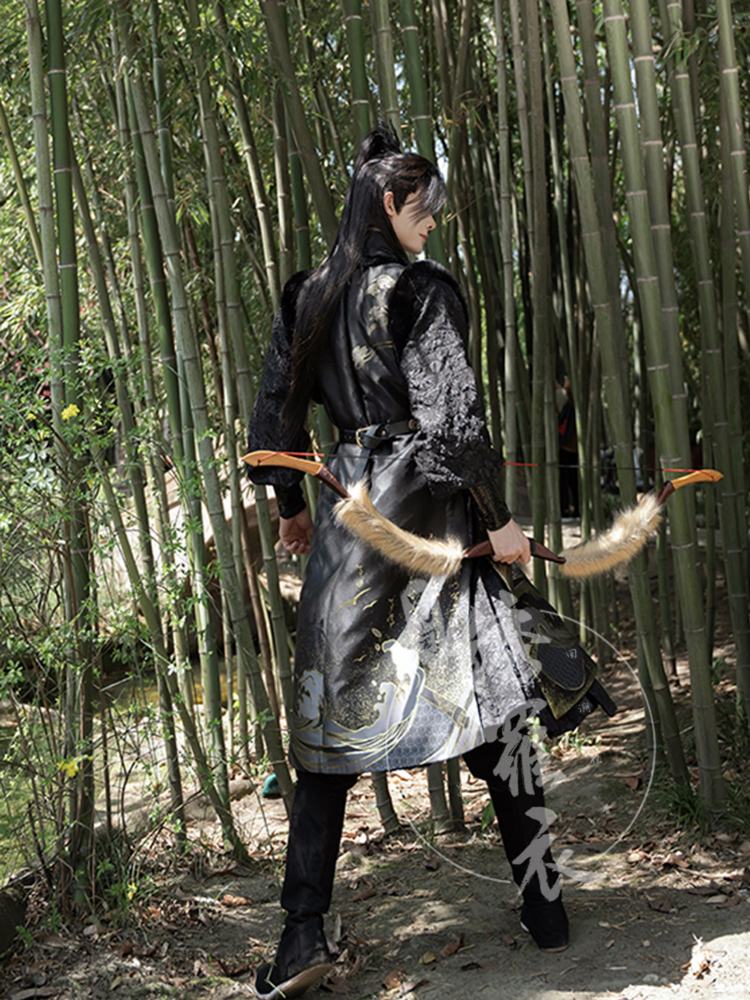 Ming Dynasty Hanfu Set Tieli Round-Collared Robe Wuxia Hero Set