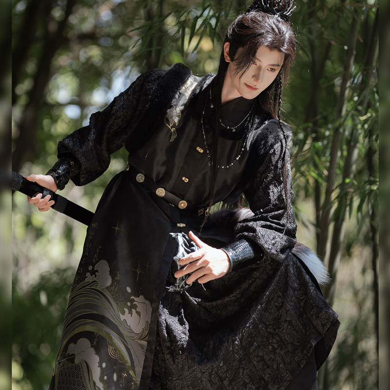Ming-Dynasty-Hanfu-Set-Tieli-Round-Collared-Robe-Wuxia-Hero-Set-2 Ming Dynasty Hanfu Set Tieli Round-Collared Robe Wuxia Hero Set
