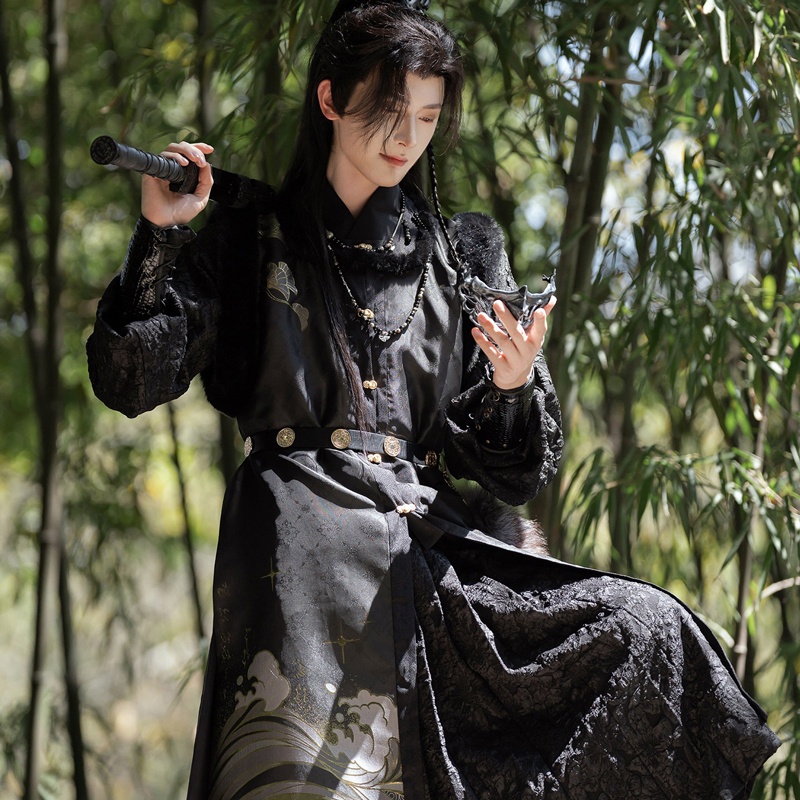 Ming-Dynasty-Hanfu-Set-Tieli-Round-Collared-Robe-Wuxia-Hero-Set-4 Ming Dynasty Hanfu Set Tieli Round-Collared Robe Wuxia Hero Set