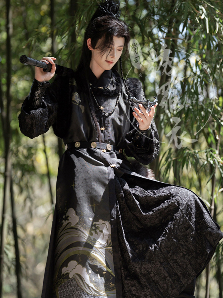 Ming Dynasty Hanfu Set Tieli Round-Collared Robe Wuxia Hero Set