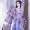 Song Dynasty Style Qiyao Hanfu Dress for Women Ethereal Featuring Purple Butterfly Motifs