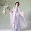 Song Dynasty Women Qiyao Hanfu Lavish Purple Spring Set