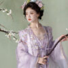 Song Dynasty Women Qiyao Hanfu Lavish Purple Spring Set