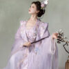 Song Dynasty Women Qiyao Hanfu Lavish Purple Spring Set