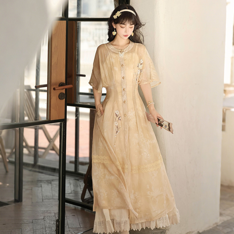 Summer-Women-Dress-Set-with-Classic-Hanfu-Elements-1 Summer Women Dress Set with Classic Hanfu Elements