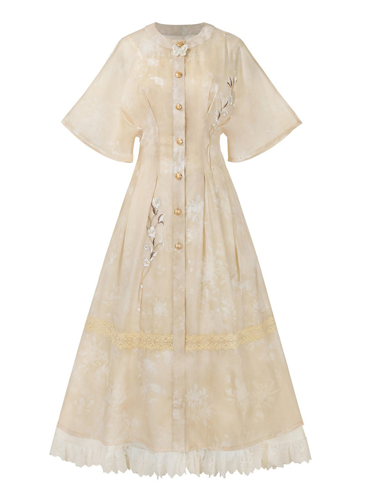 Summer Women Dress Set with Classic Hanfu Elements
