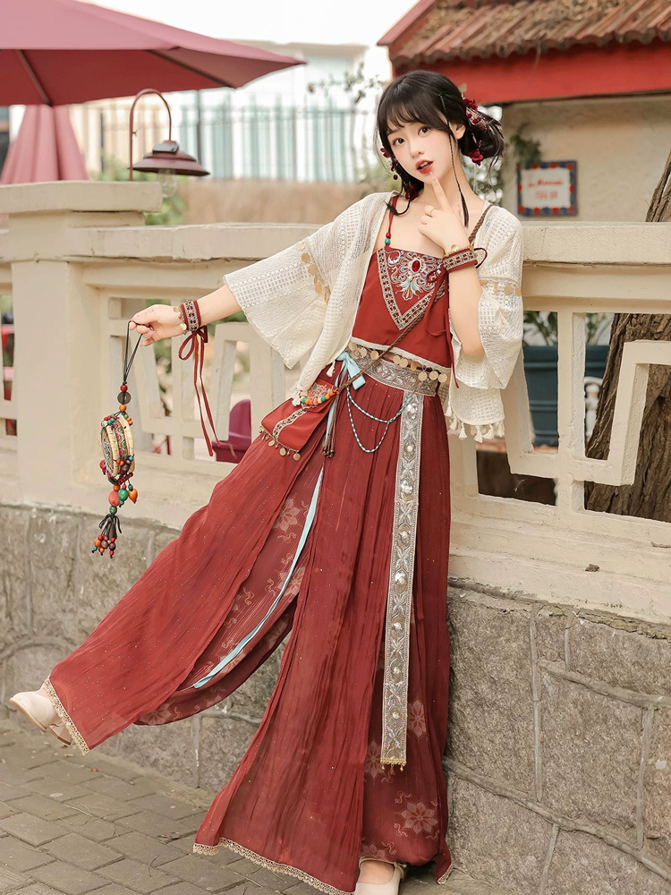 Summer Women Dunhuang-Style Hanfu Traditional Tang Dynasty Attire