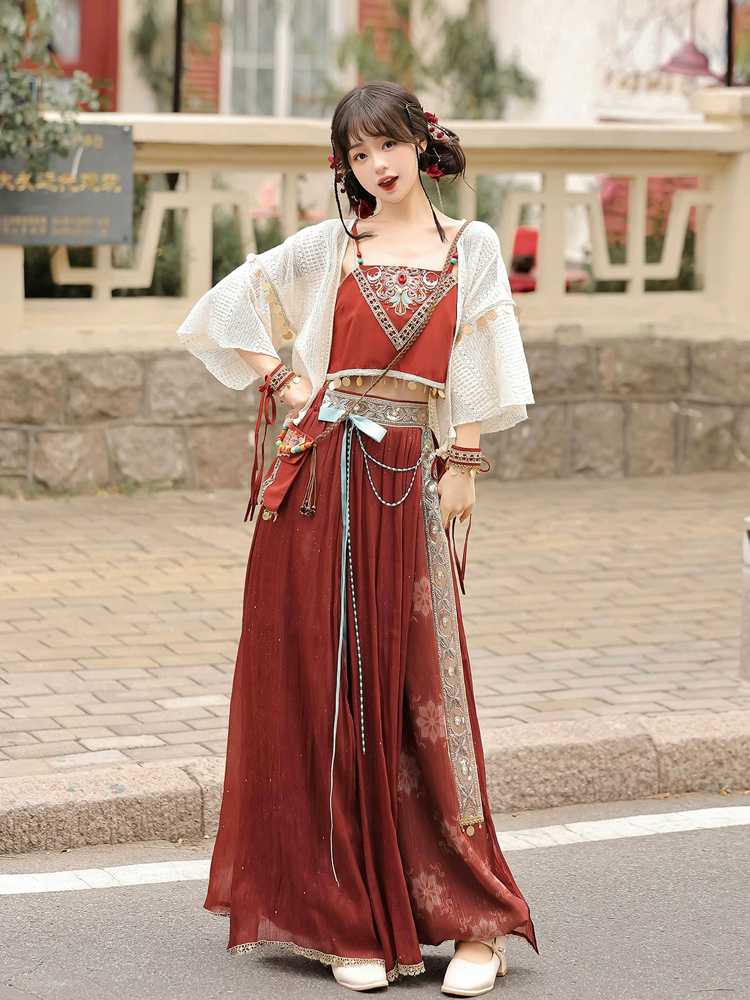 Summer Women Dunhuang-Style Hanfu Traditional Tang Dynasty Attire