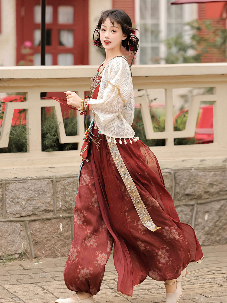 Summer Women Dunhuang-Style Hanfu Traditional Tang Dynasty Attire