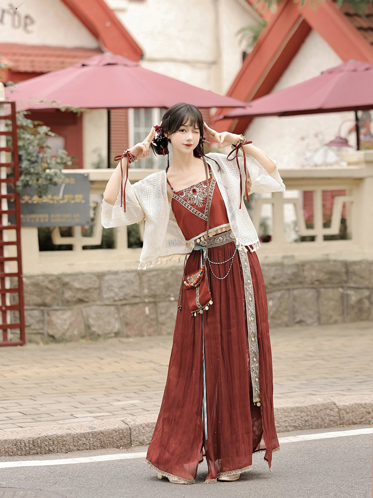 Summer Women Dunhuang-Style Hanfu Traditional Tang Dynasty Attire