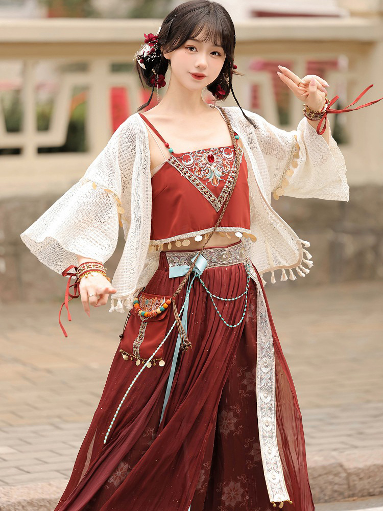 Summer Women Dunhuang-Style Hanfu Traditional Tang Dynasty Attire