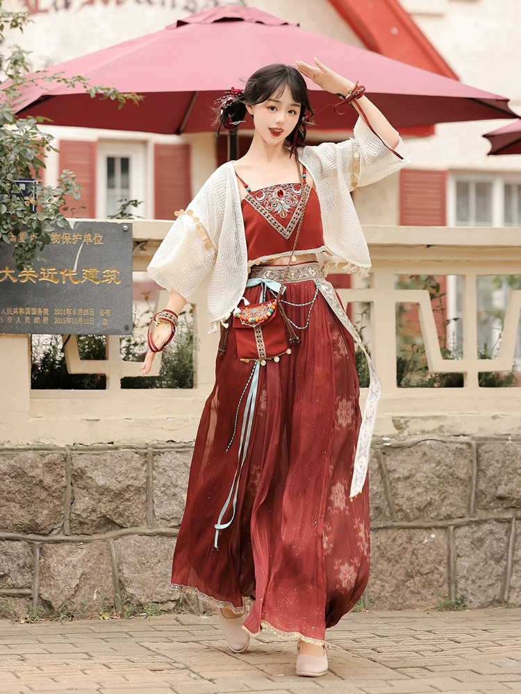 Summer Women Dunhuang-Style Hanfu Traditional Tang Dynasty Attire