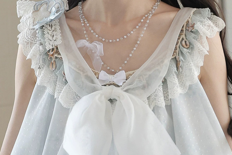 Women Casual Hanfu-Inspired Sleeveless Outfit in Blue Tones